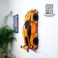 Flushed Wall Mount for Lego Technic Porsche 911 GT3 RS 42056 (Vertical)