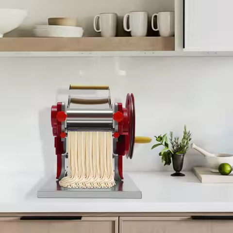 Pasta Maker Machine, Manual Roller Pasta Maker with Chopping Board, Noodles Cutter for Restaurant Us