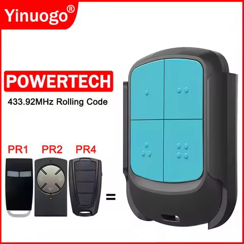 Powertech PR2 PR4 PR1 Garage Door / Gate Remote Control 433.92MHz Rolling Code Hand Transmitter 433M