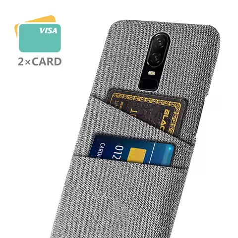 For Oneplus 6 6T 7 7T 8 8T 8 Pro Case Dual Card Fabric Cloth Luxury Business Cover For One Plus 7 Pr