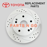 (1-PAIR)  THAILAND QUALITY  275MM TOYOTA WISH ZGE20 ZGE21 ZGE25 DRILED SLOTED SPORT FRONT DISC ROTOR