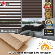 [HOME BLIND] LOTUS Korea Zebra BlindS Anti UV / Langsir Bidai Korea / Width 2.5 Feet To 7 Feet * Hei
