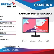 SAMSUNG 24" 27" SAMSUNG LS24C360EAEXXS LS27C360EAEXXS VA 75HZ FHD ESSENTIAL CURVED MONITOR