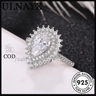 Women's High Design Pear Diamond Wedding Ring PT950