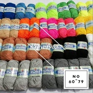 Knitting yarn nona 40g benang kait nona 40g no60-79