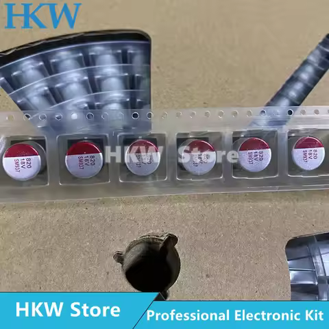 10pcs 820uF 18V 10x12mm SMD Solid Electrolytic Capacitor Super Low ESR 18V820uF 10*12mm Solid Sate C