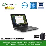 (Refurbished Notebook) Dell Chromebook 11 Laptop / 11.6 inch Display / WiFi / Webcam / Intel Celeron / Windows 10