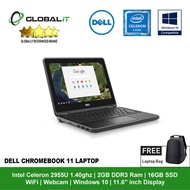 (Refurbished Notebook) Dell Chromebook 11 Laptop / 11.6 inch Display / WiFi / Webcam / Intel Celeron