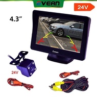 Evean 12-24V 4.3 Inch LCD Car Monitor With Reverse Camera