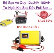 Bộ Kích Sạc Acquy Máy sạc bình Acquy 12V Bộ sạc acquy 12V-2A thông minh cao cấp Bộ nạp ác quy tự ngắ