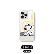 Ốp Điện Thoại Nam Châm Snoopy Tennis Cho iPhone 16Pormax 15Pmax 14Plus 13 Full Cover Chống Rơi Dễ Th