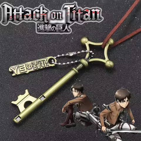 Anime Attack on Titan Necklace Shingeki No Kyojin Metal Pendant Necklace Fashion Retro Anime Jewelry