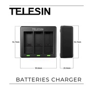 Telesin Batteries Charger with 3 Slots for Gopro Hero 9/10/11