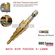 MATA Pagoda Iron Drill Bit Pyramid Umbrella Ladder HSS Multi Step Drill Bits Size 4 - 12 mm Multi Si