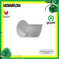 White Wasp Pot Plastic Pot Plant Pot Flower Pot Cactus Pot 15 cm - White 24cm