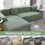 【MLADEN】Waterproof Sofa Cover Universal L-Shape Sarung Kusyen Elastic Stretch Slipcovers Couch Protector Cover