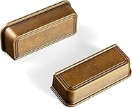 Goo-Ki 6 Pack Antique Brass Cabinet Cup Pulls Bin Drawer Pull 3"(76mm) c-c Kitchen Hardware,Zinc All