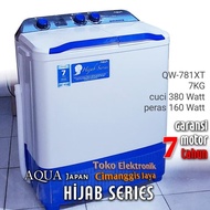 PROMO mesin cuci aqua 2 tabung 7kg
