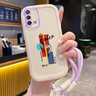 Case For OPPO A74 A95 F19 F19s Reno 6 Lite Phone Fashion Trend Silicone Strap Shockproof