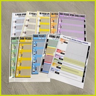 ☀️ ☂ ☺ ➷ Ipon Chart Guide Sticker Label Peso Sense Ipon Challenge & 1 Bill