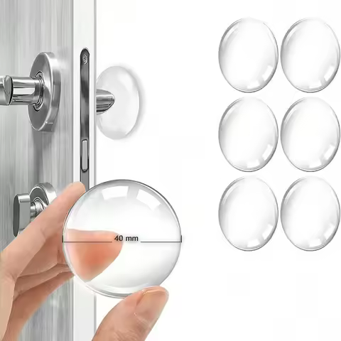Door Knob Wall Shield Clear Soft Rubber Door Stopper Door Handle Bumper Mute Stickers Wall Protector