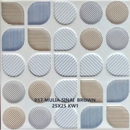 Keramik Lantai Kamar Mandi (kasar)/ MULIA SINAI BROWN 25X25 KW1/ 017
