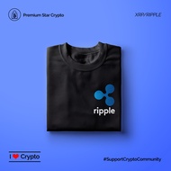 Crypto XRP-Ripple Cotton Combed 24s Short Sleeve T-Shirt Unisex Cryptocurrency V1 Black T-Shirt