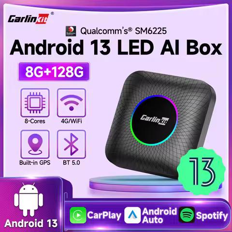 Android 13 CarlinKit CarPlay AI Box Qualcomm SM6225 Wireless CarPlay Android Auto Smart TV Box For N