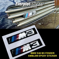 BMW E46 M3 Fender Side Gill Emblem with M3 Logo, Left & Right Side