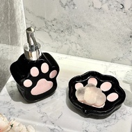 Cute Cat's Paw Liquid Soap Dispenser Shower Gel Shampoo Ceramic Soap Dispenser Cat'spaw Soap