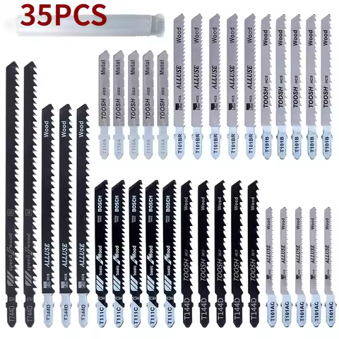 35/40Pcs Jig Saw Blade Stainless Steel Jigsaw Blade Set T744D/T344D/T101B/T111C/T144D/T101AO/T118A/ 