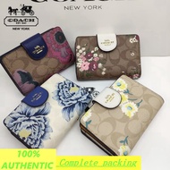 JU6 100% 100%ORI C0ach New Wallet Women Medium Wallet In Stock with Receipt 3375 3452 3373 3453