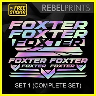 【hot sale】 FOXTER Holographic / Oil Slick Bike Vinyl Sticker Decal for Mountain Bike and Road Bike