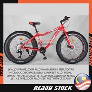 26″ Alloy Frame Fat Bike LTWOO 11 Speed MTB Mountain Bike Basikal Tayar Besar Tektro Hydraulic Disc Brake
