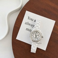 CHANEL - 白色J12陶瓷雙鑽圈機械手錶╻38mm