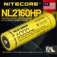 NITECORE NL2160HP - 6000mAh Rechargeable 21700 Battery - ORIGINAL - Ready Stock in MALAYSIA from KED