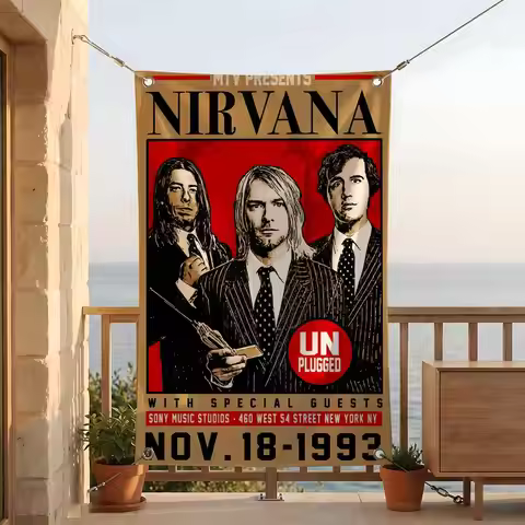 Music N-Nirvana Flags Cozy Yard Flag 4 Grommets Waterproof Durable Lightweight