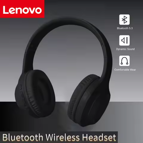 Lenovo Wireless Headphone Bluetooth 5.4 Earphone HIFI Level Headset 40mm Driver Foldable Over Ear He