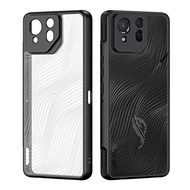 Phone Cover Case For ASUS Rog Phone 8 Pro Black PC+TPU Transparent Shockproof Case For ASUS Rog Phone 8 Protection Cover Funda