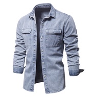 2024 Men's Denim Jacket Jacket Trendy Casual Washed Top All-Match Fashion Casual bgt117.10.19