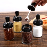 [HCM] Glass Spice Jar Spice Jar with Smart Spoon H323-A - Egreen Disposable