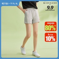 Giordanoผู้หญิง กางเกงขาสั้นเอวยางยืด สายรัด สีทึบ Free Shipping 05402449