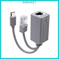 KOKO IEEE802 3af PoE Splitter USB C 48V To 5V2 4A For NonPoE Device Compatibility for Settop Box Gat