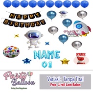 Planet character children's birthday astronaut balloon package