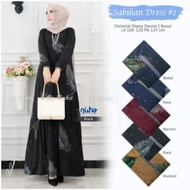 GAMIS SABIHAN DRESS LD 100-120 BAHANN DENIM DIANA BY NUHA