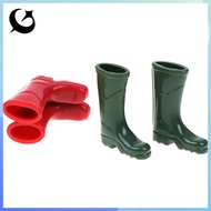 [FIREFLY1] 1Pair 1/12 Dollhouse Miniature Rubber Rain Boots Home Garden Yard Decor OOO