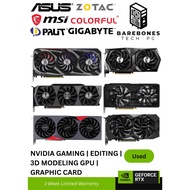 USED NVIDIA RM 2000+ GAMING | EDITING | 3D MODELING GPU | VIDEO | GRAPHIC CARD RTX 3080|90|RTX 4070|