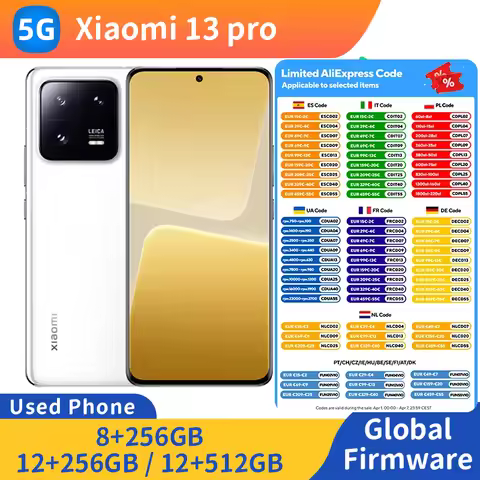 Xiaomi 13 Pro 5G 6.73 inch 3200x1440px 4820mAh 50MP RAM 12GB ROM 512GB used phone