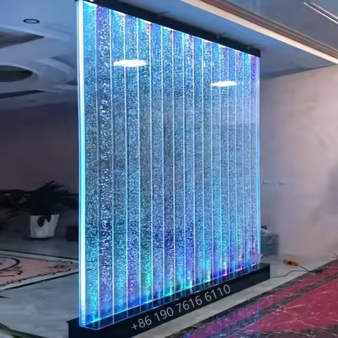 Modern Custom Home Decoration LED Water Bubble Wall 16 Color Acrylic Panel Wall Partition Room Divid