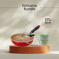 [JML Official] 2024 Kitchen Bundle - Doshisha Evercook Deep Frying Pan &amp; Lid with Gourmet Chef Quick Chop